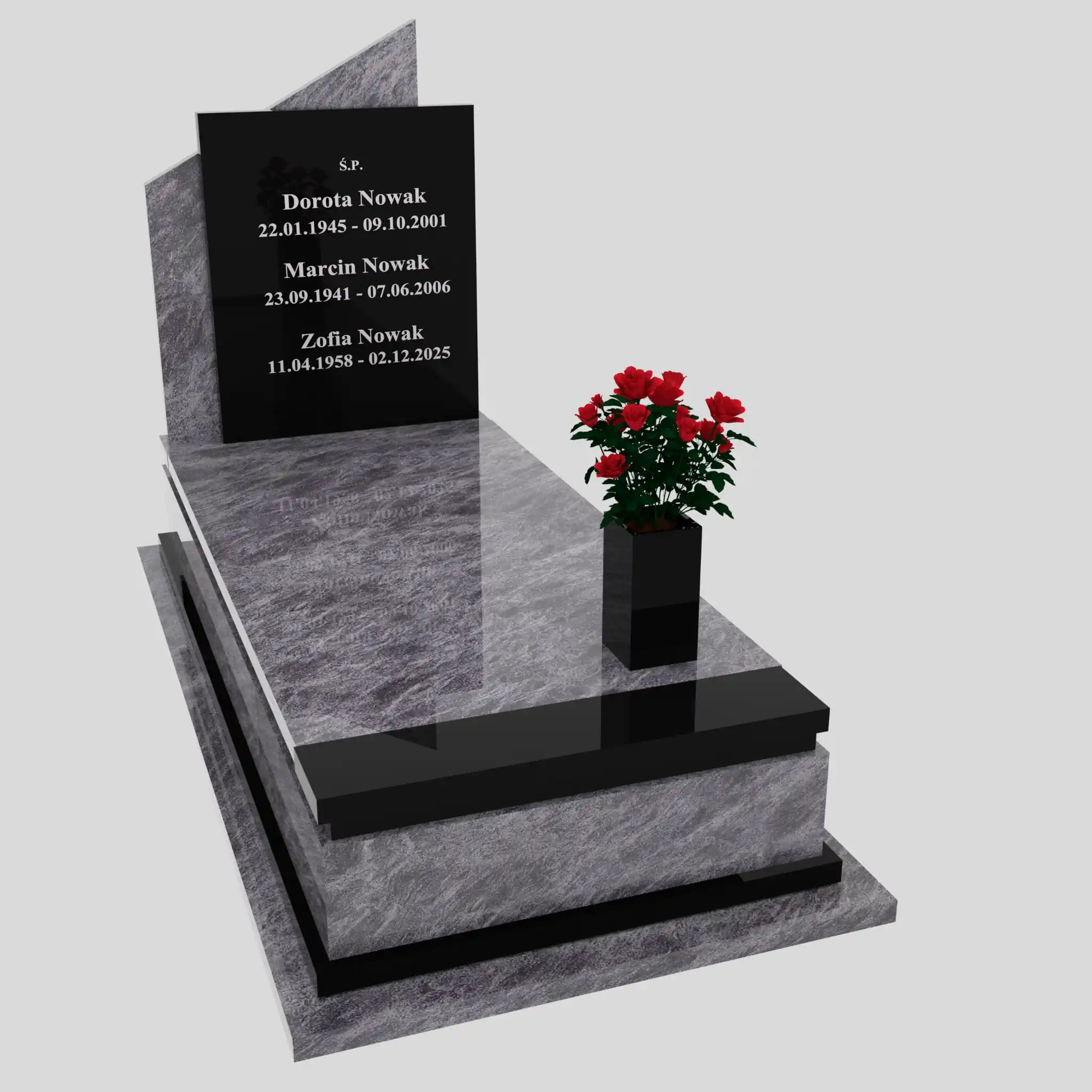 Nagrobek pojedynczy z wazonem K 211 zdjęcie 87