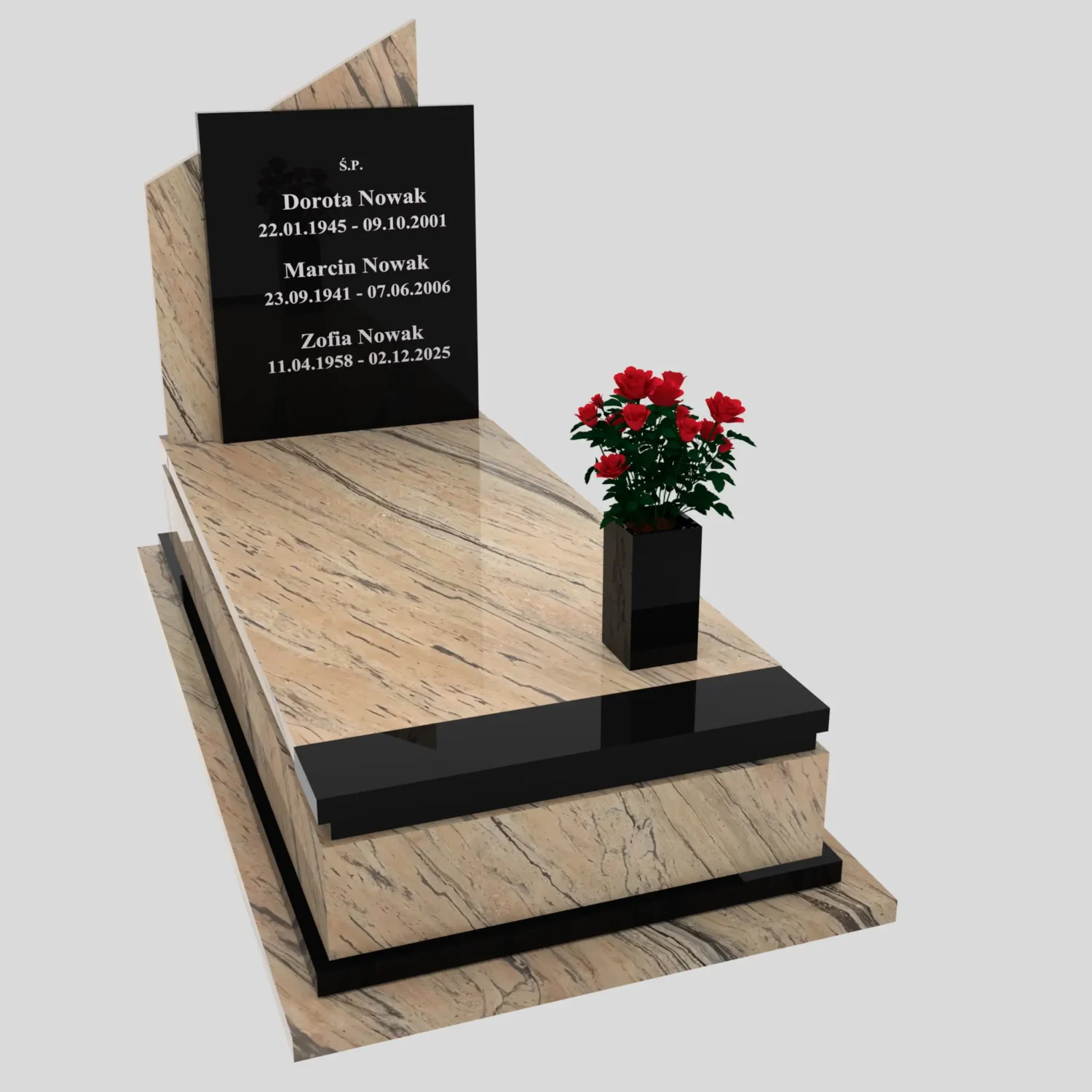 Nagrobek pojedynczy z wazonem K 211 zdjęcie 88