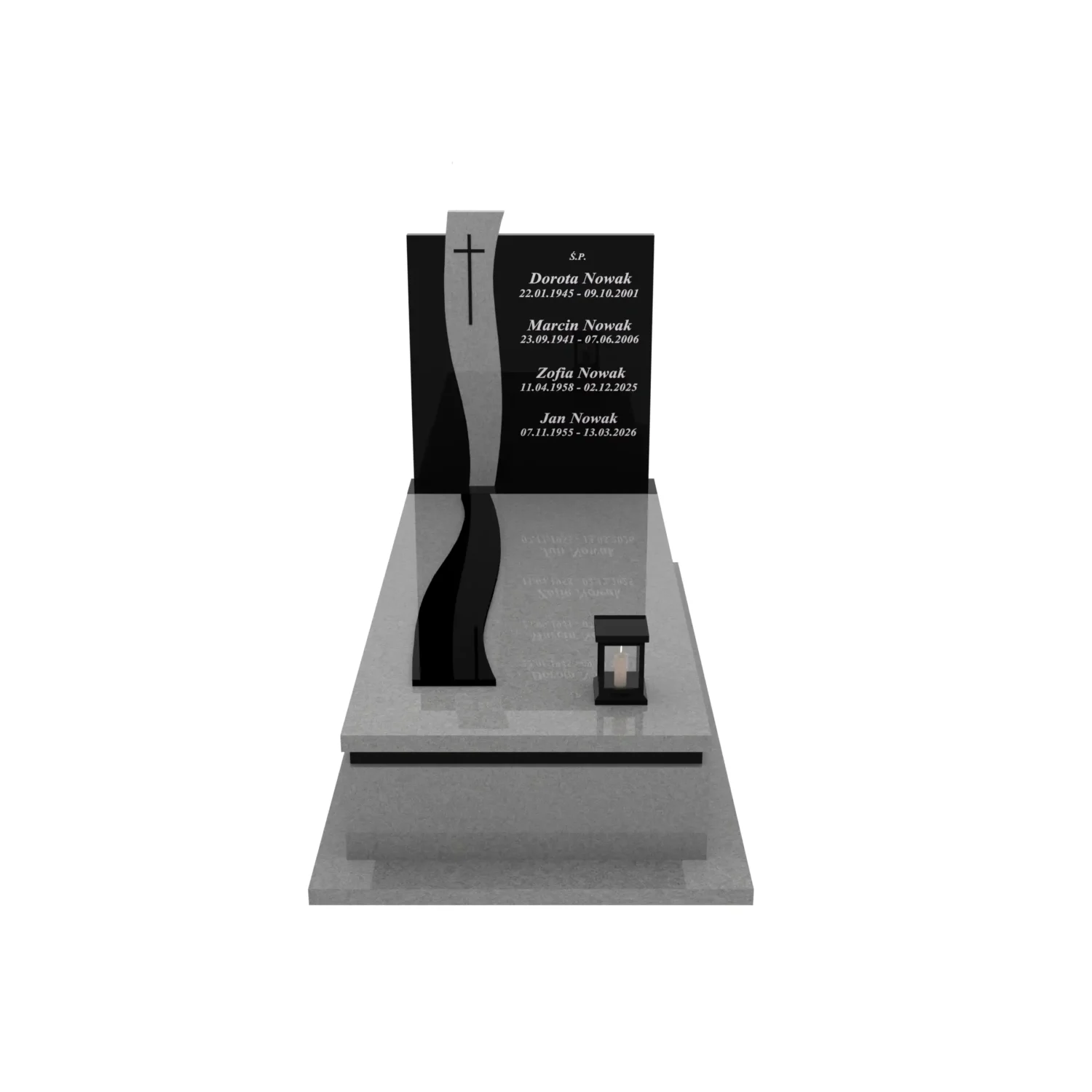Nagrobek pojedynczy z lampionem K 215+360 – photo №12