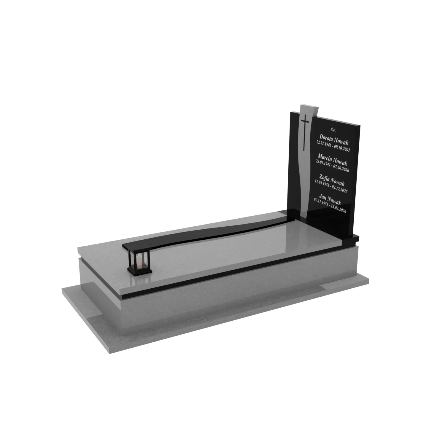 Nagrobek pojedynczy z lampionem K 215+360 – photo №2
