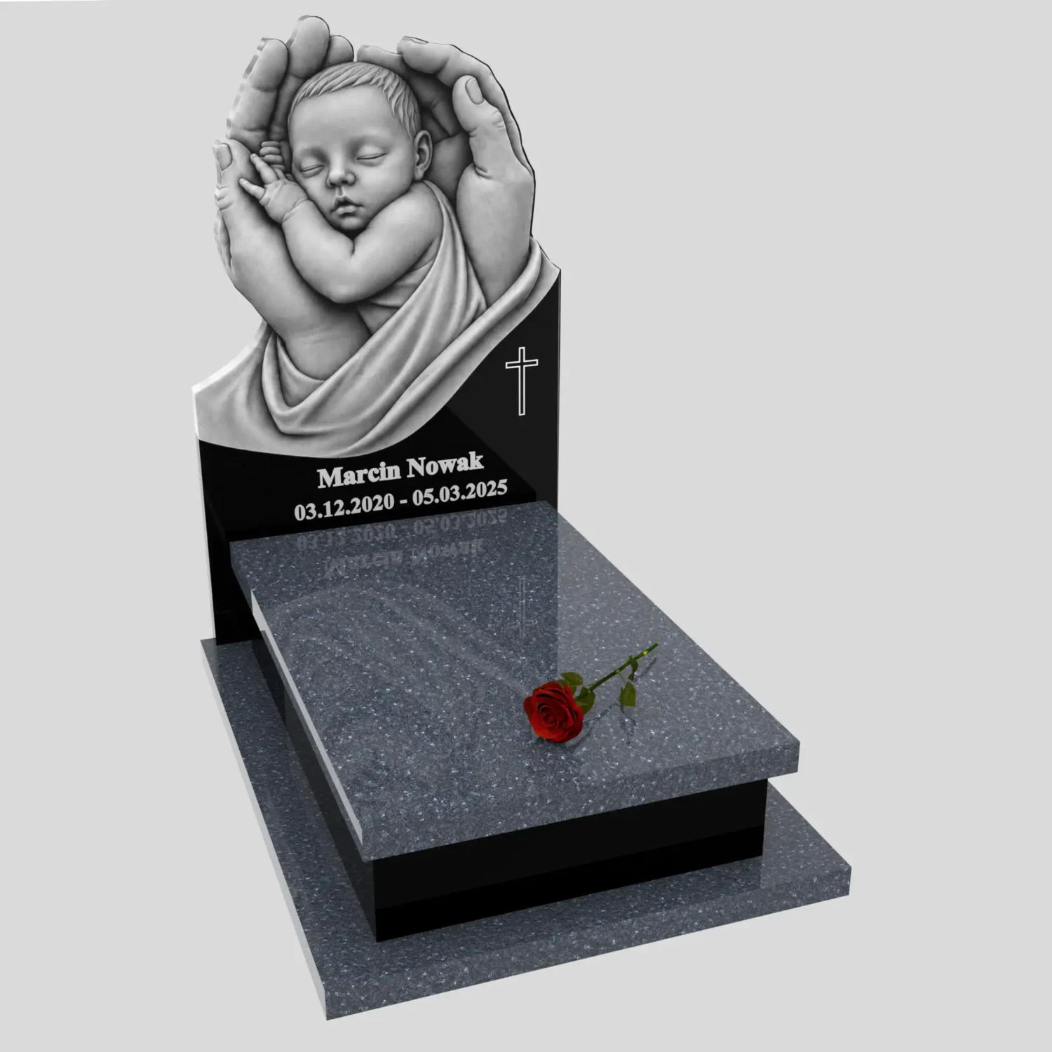 Nagrobek dla dziecka z grawerem dłoni i dziecka D 94 zdjęcie 92