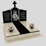 Nagrobek podwójny z grawerem Jezusa KD 85 zdjęcie 34