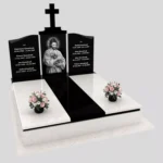 Nagrobek podwójny z grawerem Jezusa KD 85 zdjęcie 46