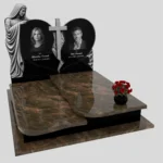 Nagrobek podwójny z grawerem Matki Boskiej i krzyża KD 84 zdjęcie 35
