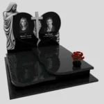 Nagrobek podwójny z grawerem Matki Boskiej i krzyża KD 84 zdjęcie 42