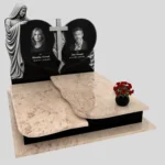 Nagrobek podwójny z grawerem Matki Boskiej i krzyża KD 84 zdjęcie 37