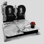 Nagrobek podwójny z grawerem Matki Boskiej i krzyża KD 84 zdjęcie 48