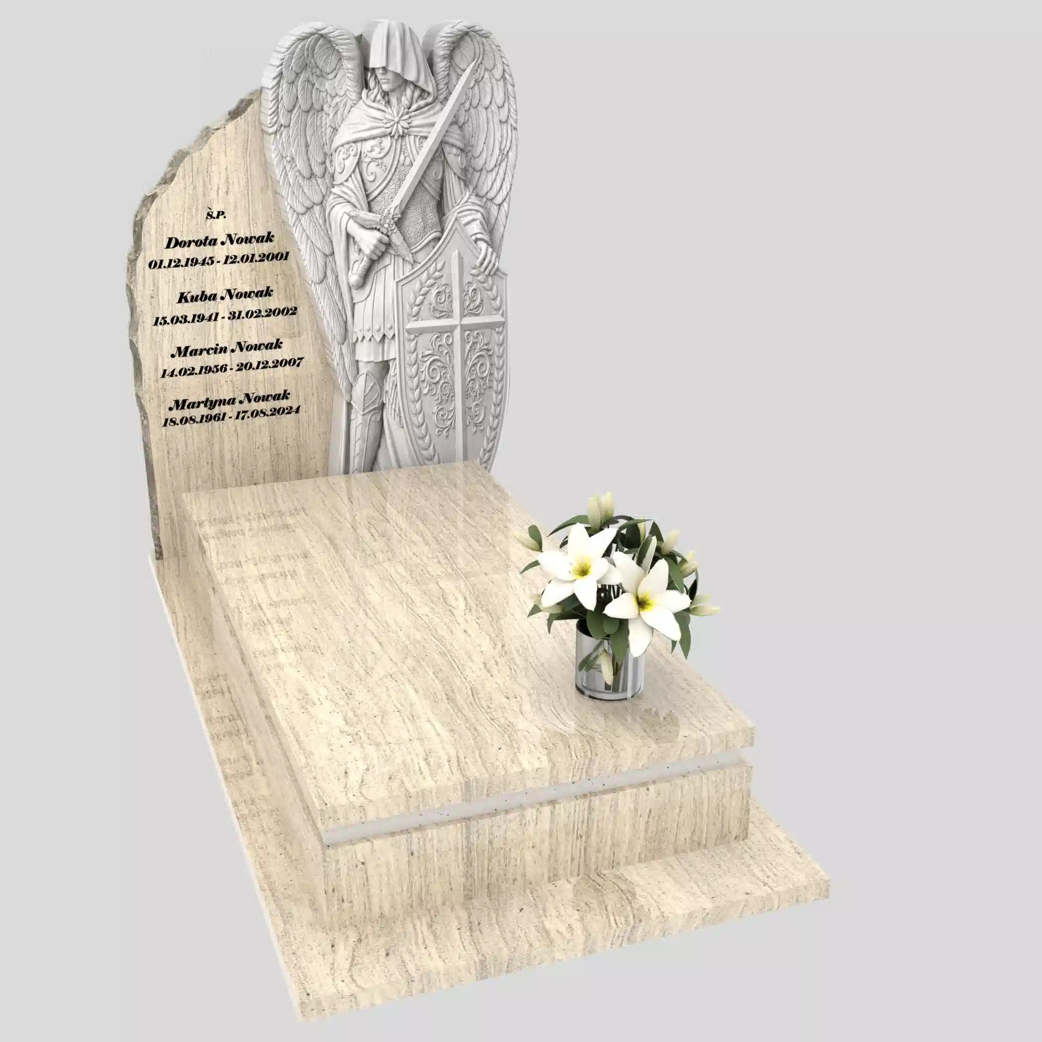 Nagrobek pojedynczy z rzeźbą archanioła CK 202 zdjęcie 89