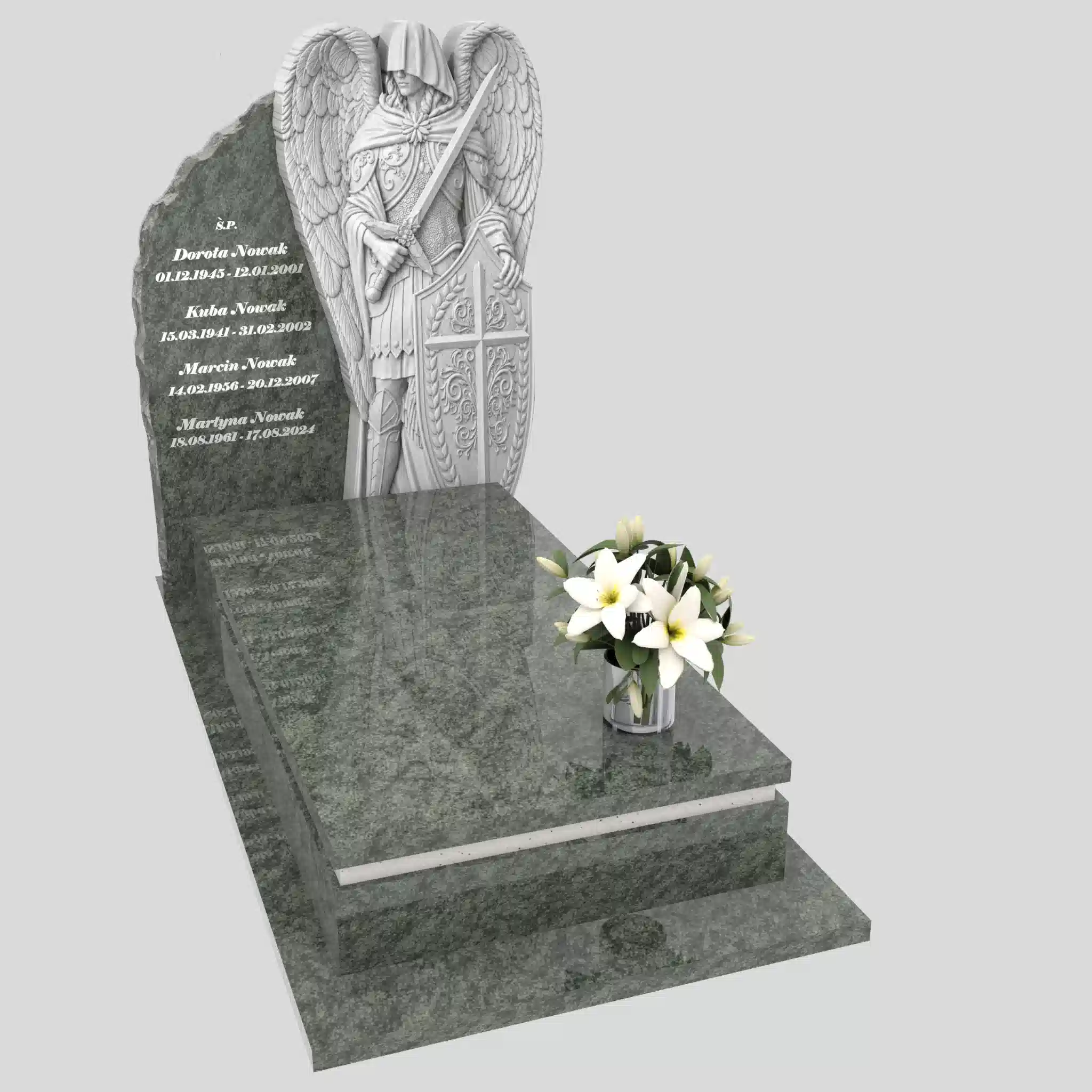 Nagrobek pojedynczy z rzeźbą archanioła CK 202 zdjęcie 87