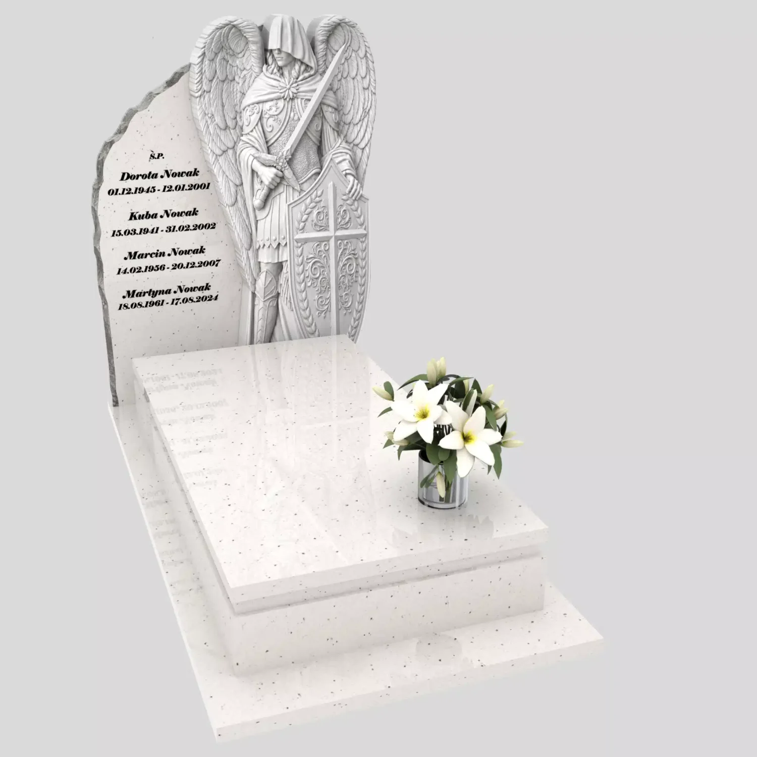 Nagrobek pojedynczy z rzeźbą archanioła CK 202 zdjęcie 82