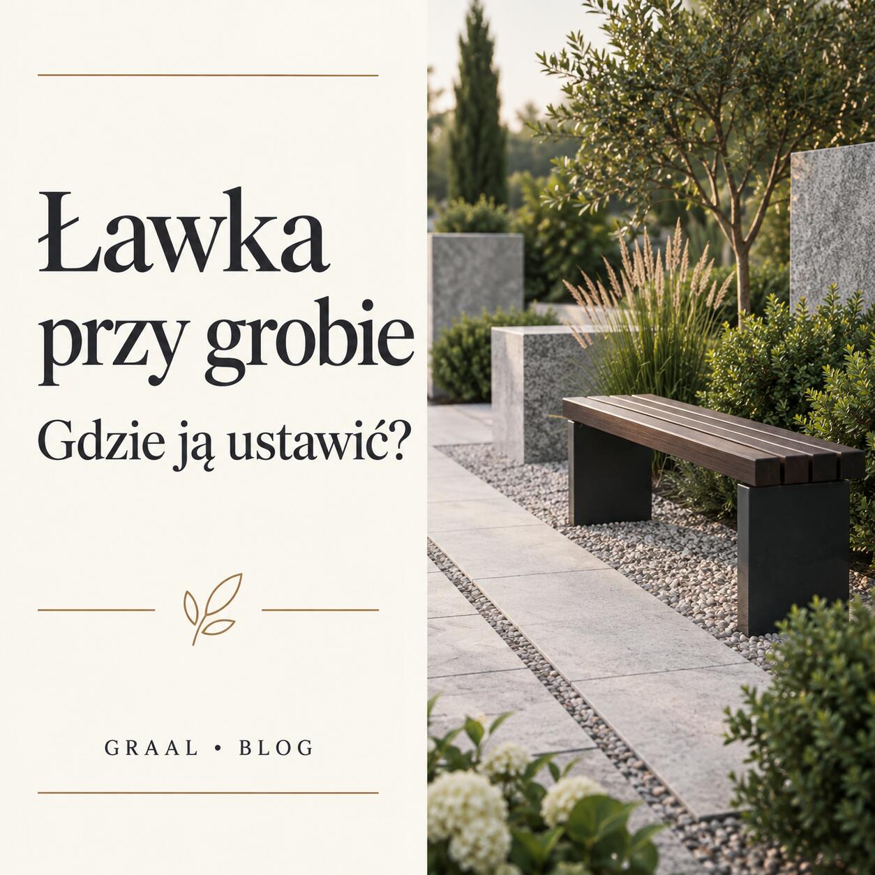 Ilustracja AI: ławka przy miejscu pamięci i wolne dojście