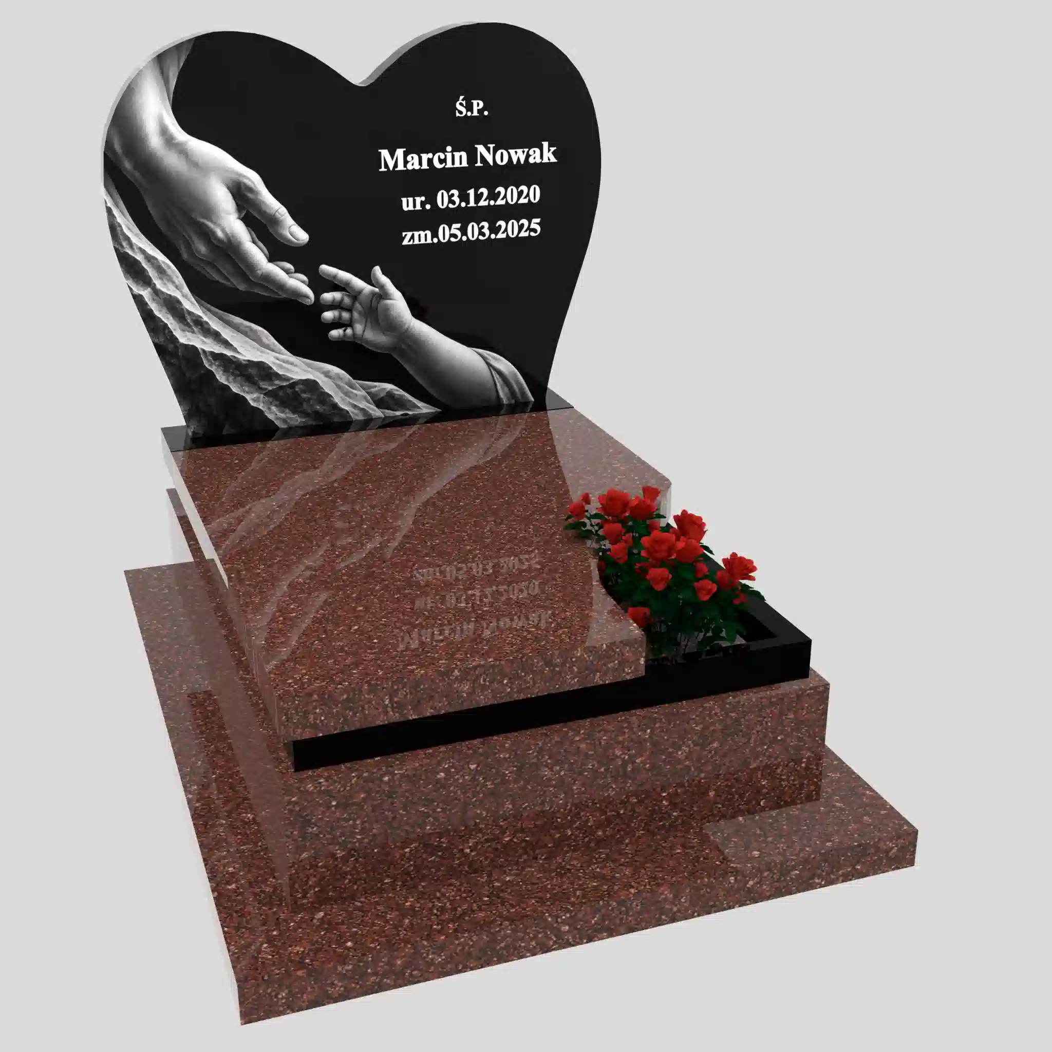 Nagrobek dla dziecka z grawerem dłoni D 96 zdjęcie 93