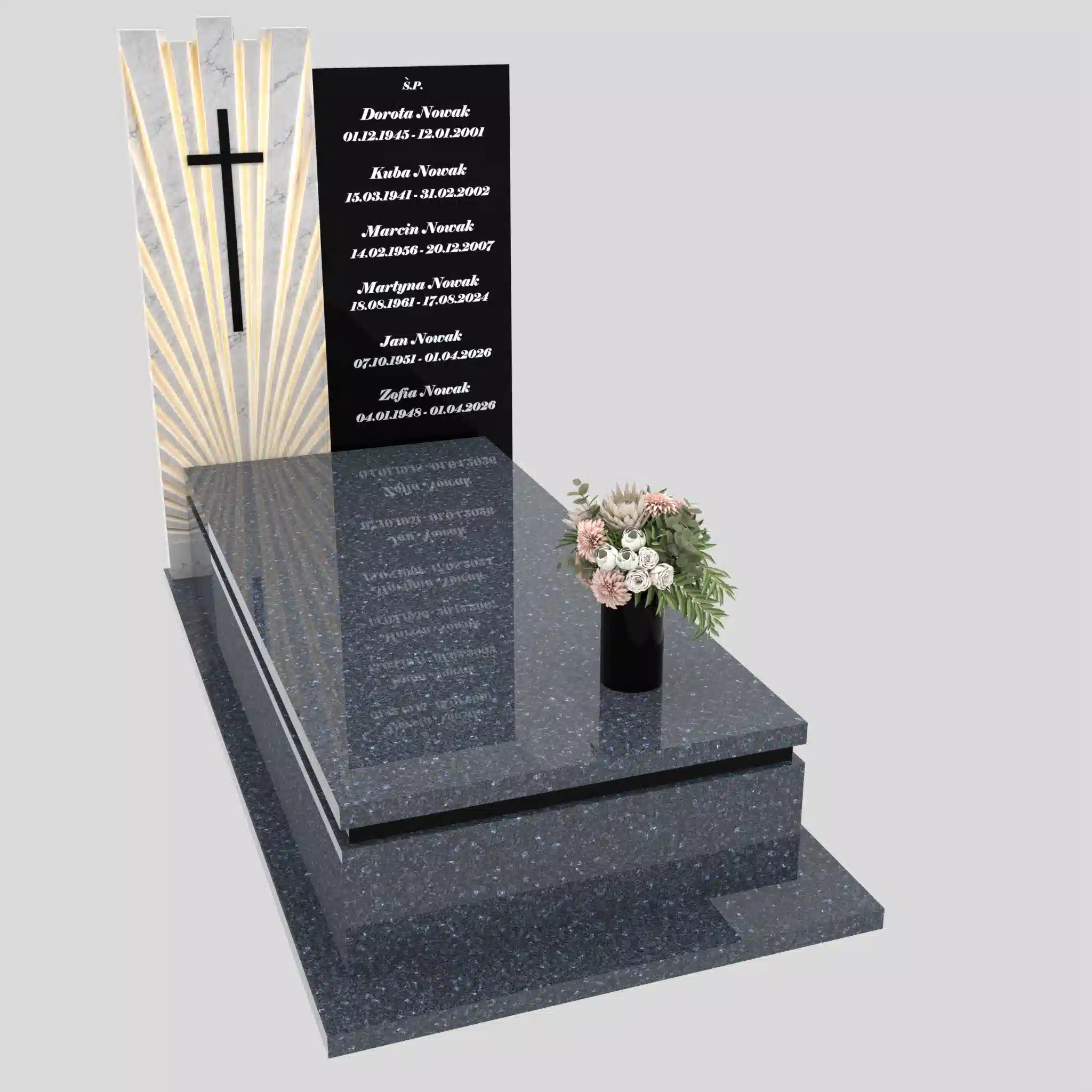 Nagrobek pojedynczy z rzeźbą z marmuru CK 206 zdjęcie 81