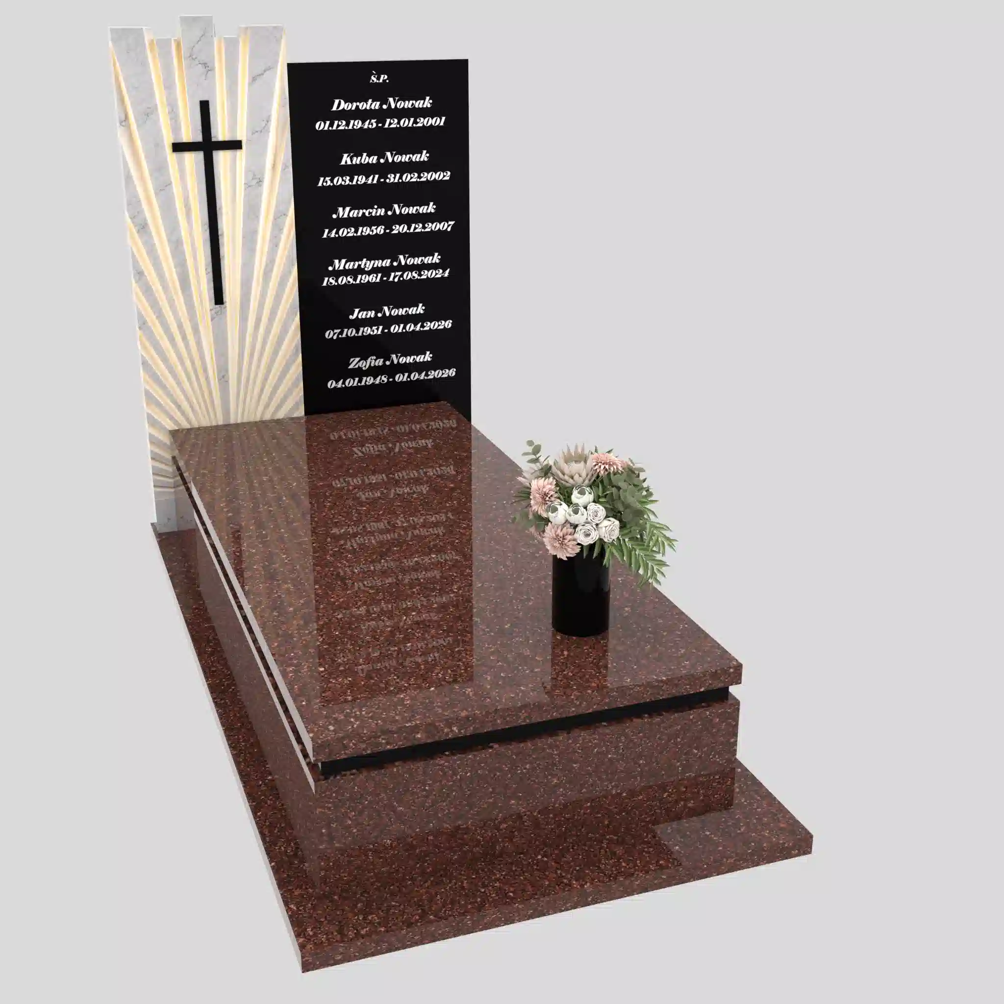 Nagrobek pojedynczy z rzeźbą z marmuru CK 206 zdjęcie 93